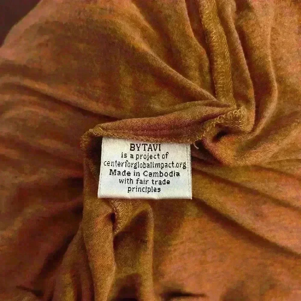 By Tavi Boutique Women’s Global Fair Trade Shirt Dress Burnt Orange Size Medium
